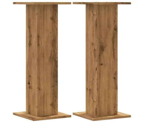 Garsiakalbių Stovai, 2Vnt., Ąžuolo, 30X30X80cm Mediena