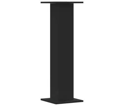 Garsiakalbių Stovai, 2Vnt., Juodi, 30X30X95cm Apdirbta Mediena