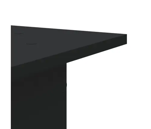 Garsiakalbių Stovai, 2Vnt., Juodi, 30X30X95cm Apdirbta Mediena