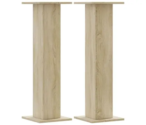 Skaļruņu Statīvi, 2 Gab., Ozolkoka Krāsa, 30X30X95 Cm, Koks Vidaxl