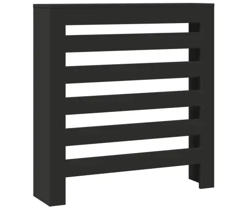 Radiatora Pārsegs, Melns, 78X20X82 Cm, Inženierijas Koks Vidaxl