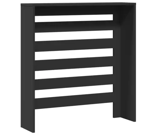 Radiatora Pārsegs, Melns, 78X20X82 Cm, Inženierijas Koks Vidaxl