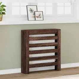 Radiatora Pārsegs, Brūna Ozola, 78X20X82 Cm, Inženierijas Koks Vidaxl
