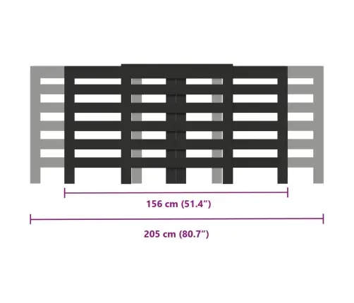 Radiaatori Kate, Must, 205X21,5X83,5 cm Tehispuit