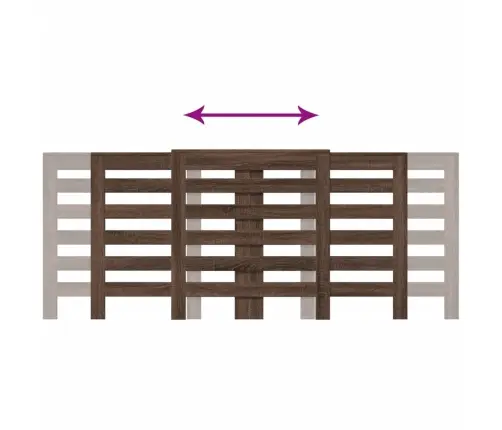 Radiatoriaus Uždangalas, Rudas, 205X21,5X83,5cm Mediena