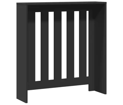 Radiatora Pārsegs, Melns, 78X20X82 Cm, Inženierijas Koks Vidaxl