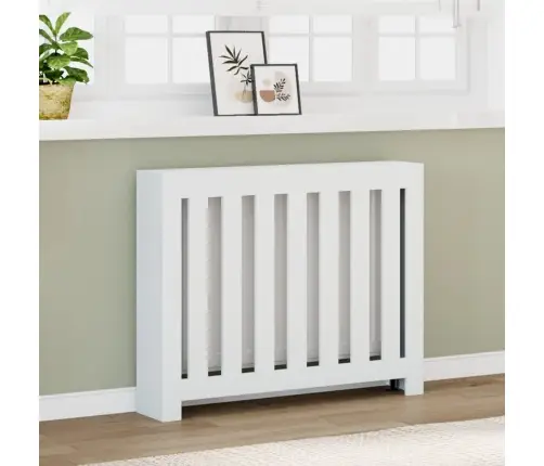 Radiatoriaus Uždangalas, Baltas, 104X20X82cm Apdirbta Mediena