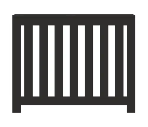 Radiatoriaus Uždangalas, Juodas, 104X20X82cm Apdirbta Mediena