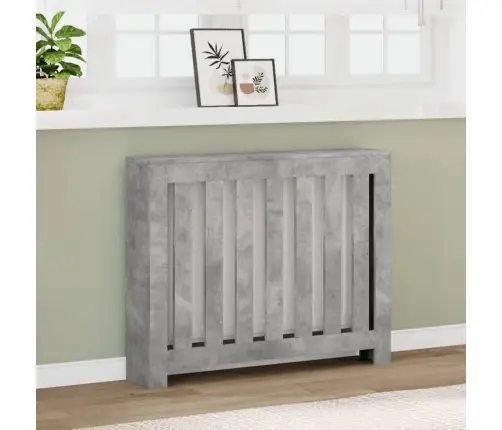 Radiatora Pārsegs, Pelēks, 104X20X82 Cm, Inženierijas Koks Vidaxl
