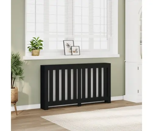 Radiatora Pārsegs, Melns, 149X20X82 Cm, Inženierijas Koks Vidaxl