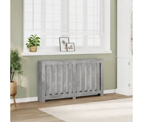 Radiatora Pārsegs, Pelēks, 149X20X82 Cm, Inženierijas Koks Vidaxl
