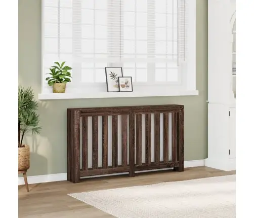 Radiatora Pārsegs, Brūna Ozola, 149X20X82 Cm, Inženierijas Koks Vidaxl