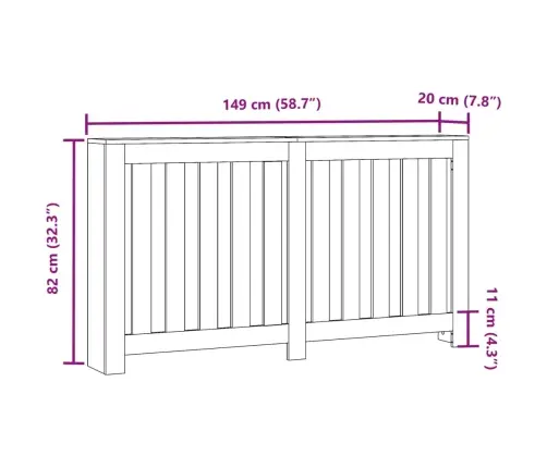 Radiaatori Kate, Vana Puidu, 149X20X82 cm Tehispuit