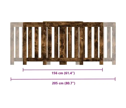Radiatora Pārsegs, Ozolkoka, 205X21,5X83,5Cm, Inženierijas Koks Vidaxl