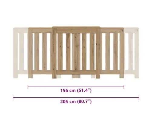 Radiatoriaus Uždangalas, Ąžuolo, 205X21,5X83,5cm Mediena