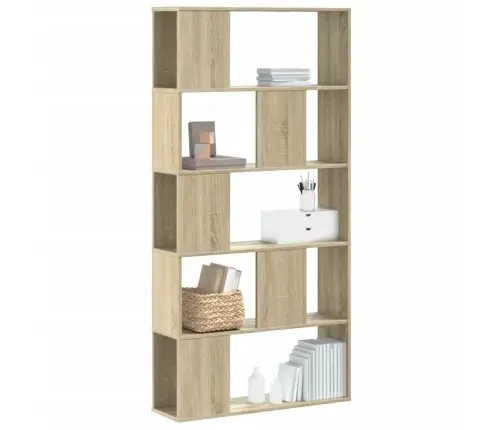 Grāmatu Plaukts, 5 Līmeņi, Ozola Krāsa, 80,5X23,5X162,5Cm, Koks Vidaxl