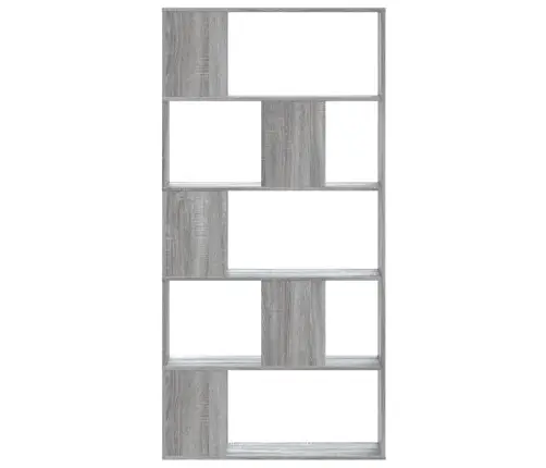 Grāmatu Plaukts, 5Līmeņi, Pelēka Ozola, 80,5X23,5X162,5Cm, Koks Vidaxl