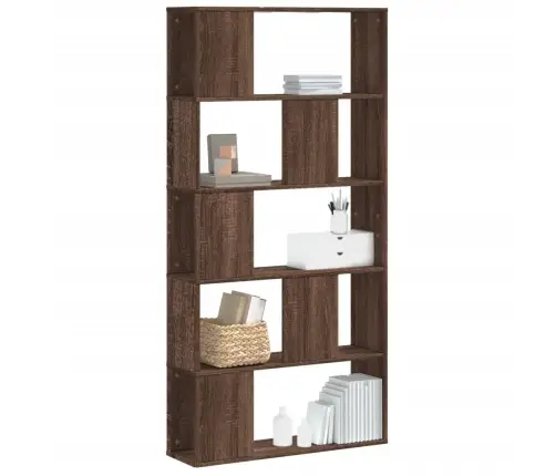 Grāmatu Plaukts, 5 Līmeņi, Ozola Krāsa, 80,5X23,5X162,5Cm, Koks Vidaxl