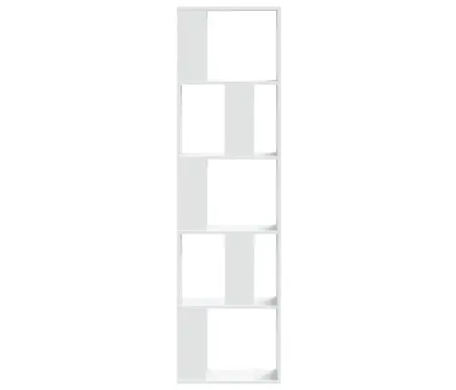 Grāmatu Plaukts, 5 Līmeņi, Balts, 45X23,5X162,5 Cm, Koks Vidaxl