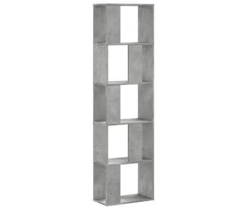 Raamaturiiul 5 Korrust, Betoonhall, 45X23,5X162,5 Cm Tehispuit