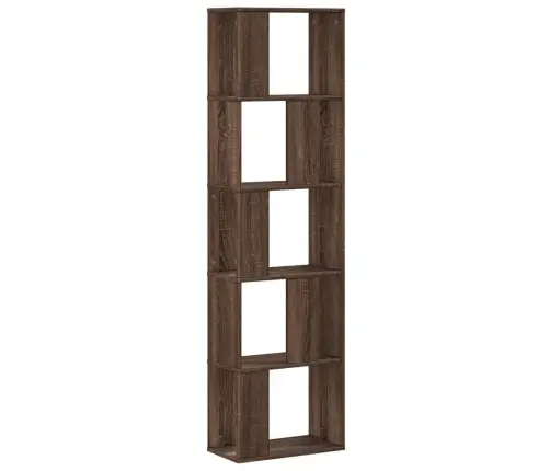 Raamaturiiul 5 Korrust, Pruun Tamm, 45X23,5X162,5 Cm Tehispuit