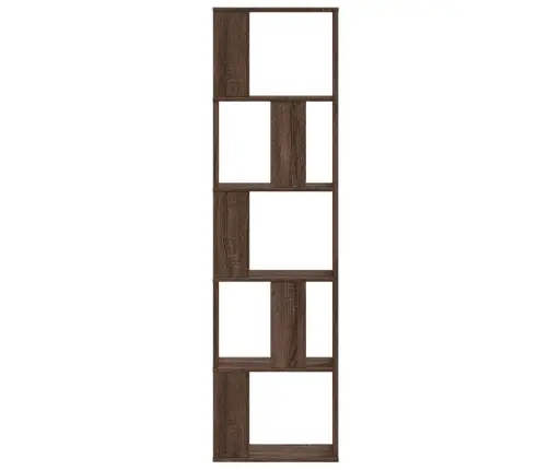 Raamaturiiul 5 Korrust, Pruun Tamm, 45X23,5X162,5 Cm Tehispuit