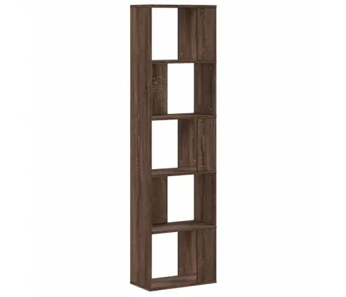 Raamaturiiul 5 Korrust, Pruun Tamm, 45X23,5X162,5 Cm Tehispuit