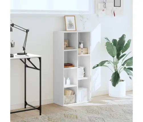 Grāmatu Plaukts, Balts, 50X25X105 Cm, Inženierijas Koks Vidaxl