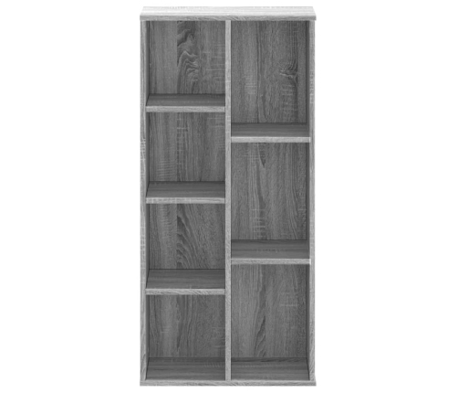 Grāmatplaukts, Pelēka Koka, 50X25X105 Cm, Inženierijas Koks Vidaxl