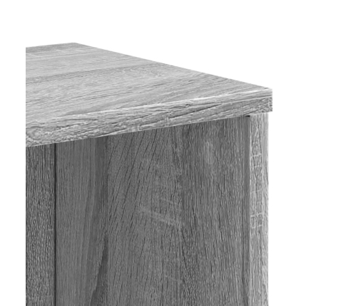 Grāmatplaukts, Pelēka Koka, 50X25X105 Cm, Inženierijas Koks Vidaxl