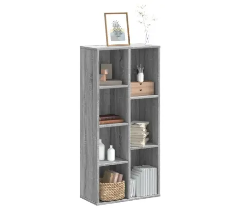 Knygų Spinta, Pilka Ąžuolo, 50X25X105cm Apdirbta Mediena Knygų Spinta, Pilka Ąžuolo, 50X25X105cm Apdirbta Mediena