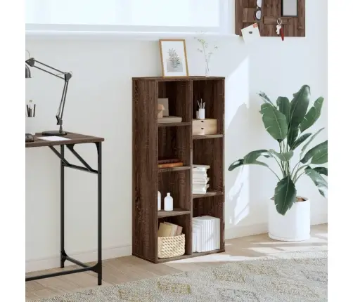 Grāmatplaukts, Brūna Ozola, 50X25X105 Cm, Inženierijas Koks Vidaxl