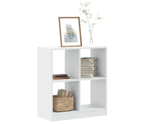 Raamaturiiul, Valge, 68,5X32X75 cm Tehispuit