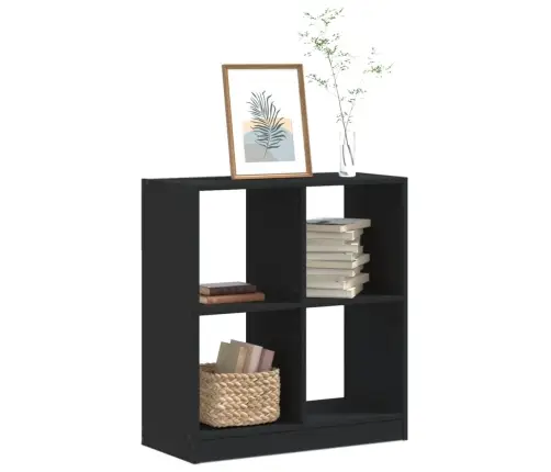 Grāmatu Plaukts, Melns, 68,5X32X75 Cm, Inženierijas Koks Vidaxl