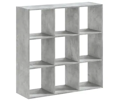 Grāmatplaukts, Betona Pelēks, 102X32X102 Cm, Inženierijas Koks Vidaxl