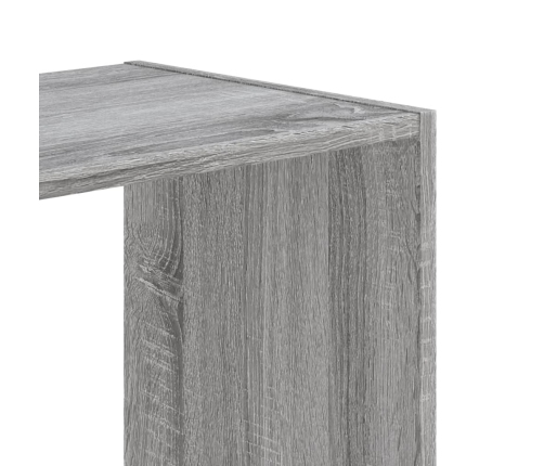 Grāmatplaukts, Pelēka Koka, 102X32X102 Cm, Inženierijas Koks Vidaxl