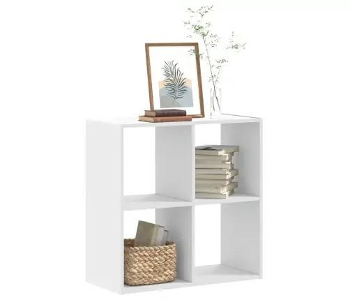 Grāmatu Plaukts, Balts, 68,5X32X68,5 Cm, Inženierijas Koks Vidaxl