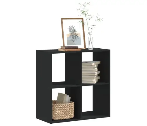 Knygų Spinta, Juodos Spalvos, 68,5X32X68,5cm Apdirbta Mediena