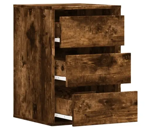 Nurga Kummut, Suitsutatud Tamm, 40X41X58 cm Tehispuit