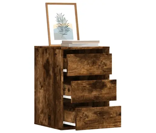 Nurga Kummut, Suitsutatud Tamm, 40X41X58 cm Tehispuit