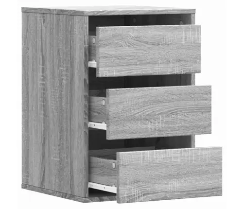 Nurga Kummut, Hall Sonoma Tamm, 40X41X58 cm Tehispuit