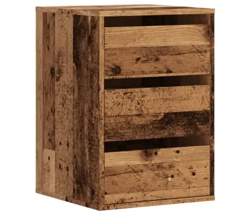 Atvilktņu Skapītis, Veca Koka Krāsā, 40X41X58 Cm, Koks Vidaxl