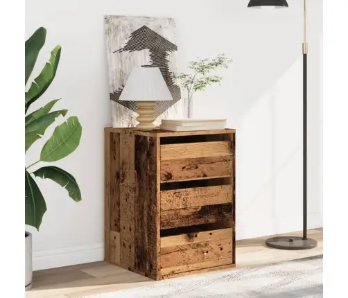 Atvilktņu Skapītis, Veca Koka Krāsā, 40X41X58 Cm, Koks Vidaxl
