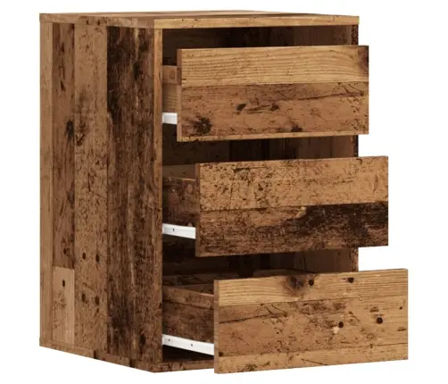 Atvilktņu Skapītis, Veca Koka Krāsā, 40X41X58 Cm, Koks Vidaxl