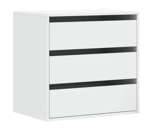 Atvilktņu Skapītis, Balts, 60X41X58 Cm, Inženierijas Koks Vidaxl