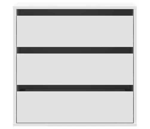 Atvilktņu Skapītis, Balts, 60X41X58 Cm, Inženierijas Koks Vidaxl