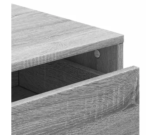 Atvilktņu Skapītis, Pelēka Koka, 60X41X58 Cm, Inženierijas Koks Vidaxl