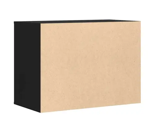 Atvilktņu Skapītis, Melns, 80X41X58 Cm, Inženierijas Koks Vidaxl