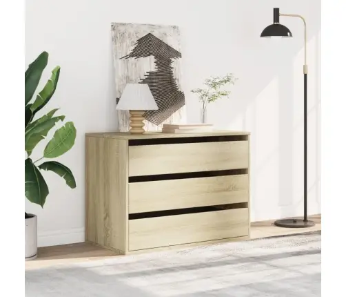 Atvilktņu Skapītis, Ozola Krāsa, 80X41X58 Cm, Inženierijas Koks Vidaxl