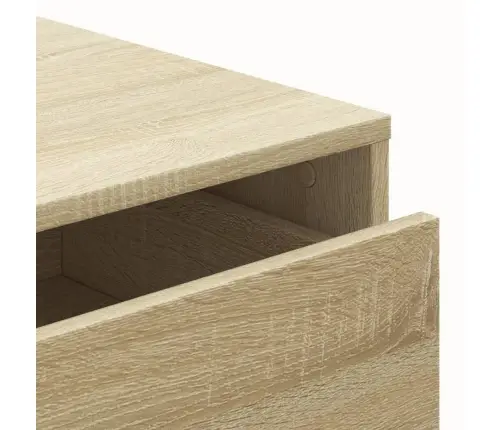 Atvilktņu Skapītis, Ozola Krāsa, 80X41X58 Cm, Inženierijas Koks Vidaxl